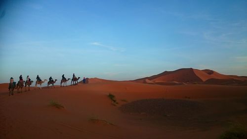 Scenic view of desert against sky