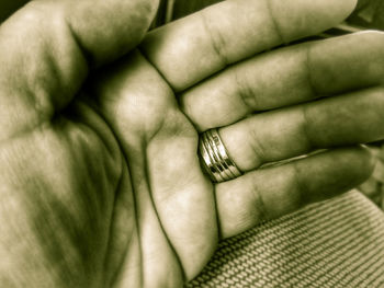 Close-up of woman hand with tattoo