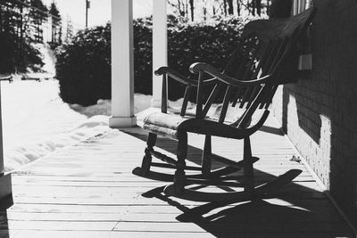 Close-up of chair on floor