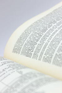 Close-up of open book