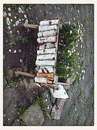 Close-up of old wooden wall