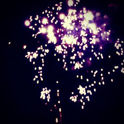 Illuminated lights at night