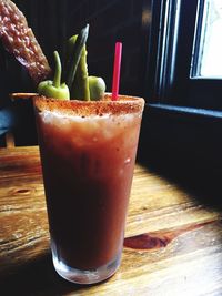 Close-up of drink on table