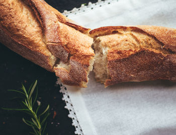 Close-up of bread on table