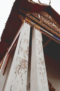 Low angle view of roof of building