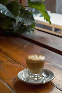 Close-up of coffee on table