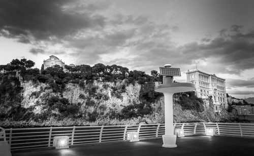 Built structure against cloudy sky