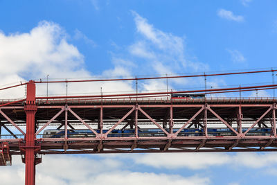 Low angle view of bridge against sky