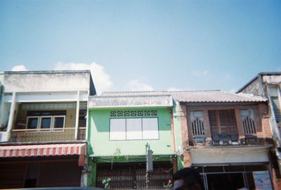 Low angle view of building against clear sky