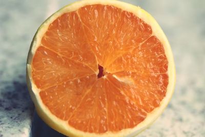 Close-up of orange on table