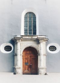 Entrance of historic building