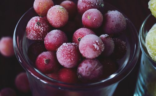 Close-up of strawberries in bowl