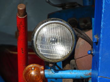 Close-up of metal wheel