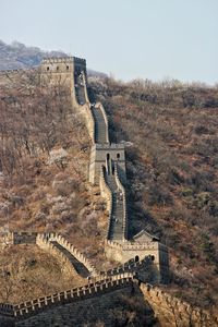 Great wall of china on mountain