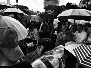 Close-up of woman standing in pond
