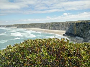 Scenic view of sea against sky