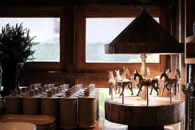 View of an empty chairs and table in restaurant