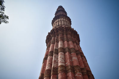 Low angle view of temple against clear sky