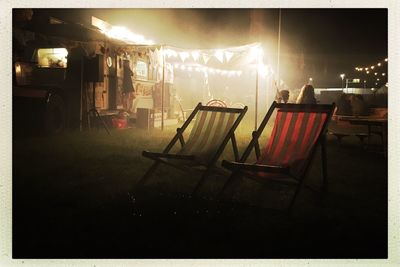 Chairs at night