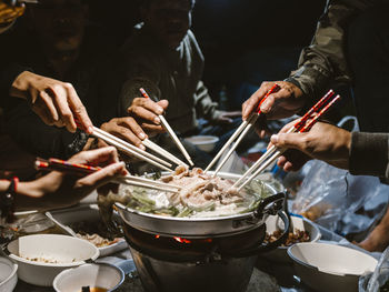 People having food