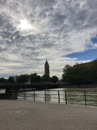 View of building against cloudy sky