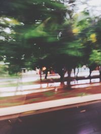 Blurred motion of road