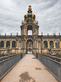 View of historic building against cloudy sky