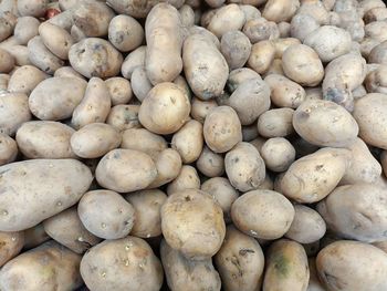 Full frame shot of potatoes for sale at market stall