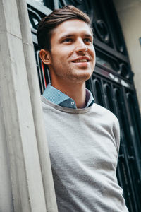 Portrait of young man smiling