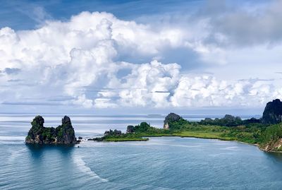 Scenic view of sea against sky