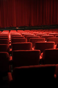 Empty seats in movie theater