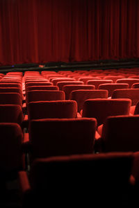 Empty seats in movie theater