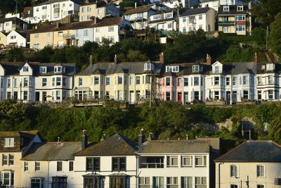 The houses on the slope of the hill