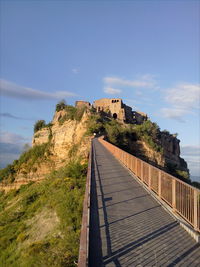 Scenic view of landscape against blue sky