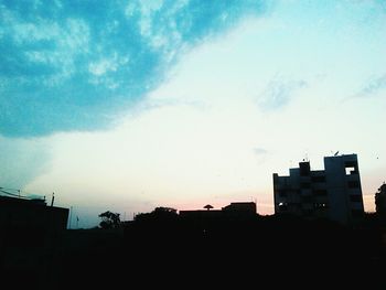 Low angle view of buildings against sky