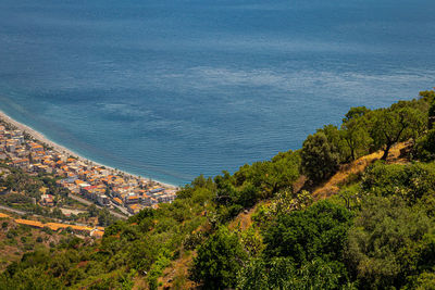 View of the top of a typical sicilian seafaring town