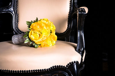 Close-up of flower on table