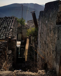 Abandoned building against sky