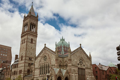 Exterior of old south church at copley square in the back bay.  boston, massachusetts. usa