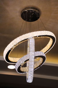 High angle view of illuminated electric lamp