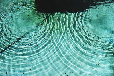 High angle view of rippled water