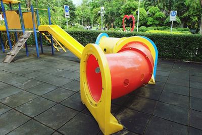 View of playground in park