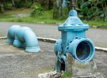 Close-up of fire hydrant on road