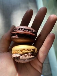 Close-up of hand holding food