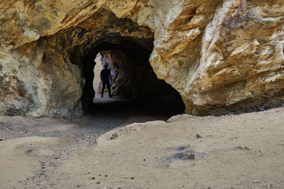 Rock formations in cave