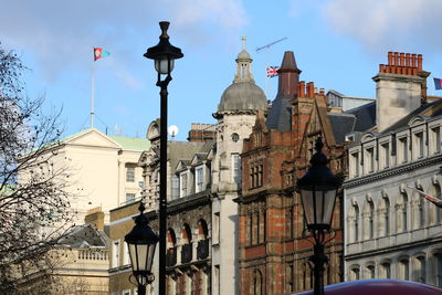 Low angle view of buildings in city