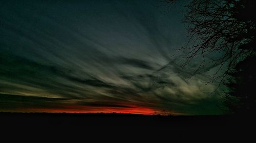 Scenic view of sky at night