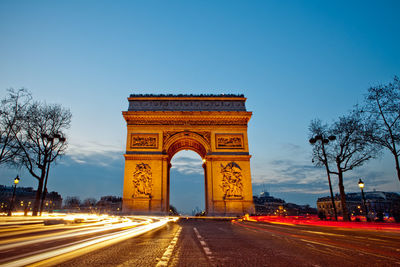 Road passing through city