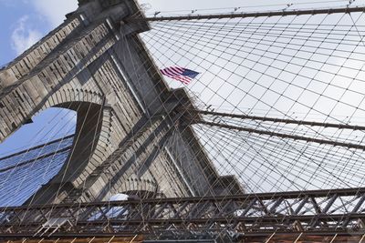 Low angle view of eiffel tower