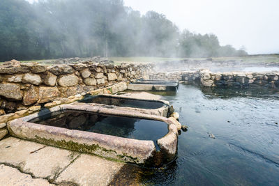 View of rocks in water